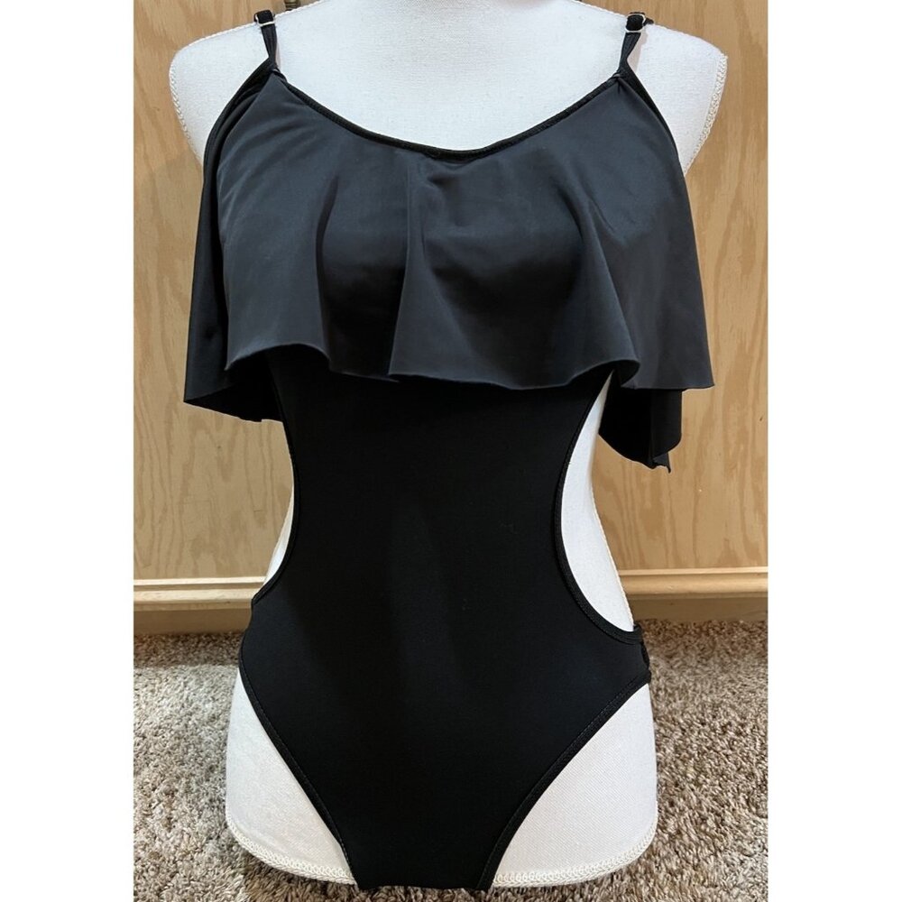 One Piece Bathing Suit ~ Black Size Medium
